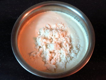 Idli using Idli Rava Preperation Steps